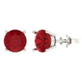 thumbnail image 1 of Clara Pucci 3Ct Tourmaline Round Cut VVS1 Push Back Stud 18k Solid hypoallergenic Gold Designer Earrings For October, 1 of 7