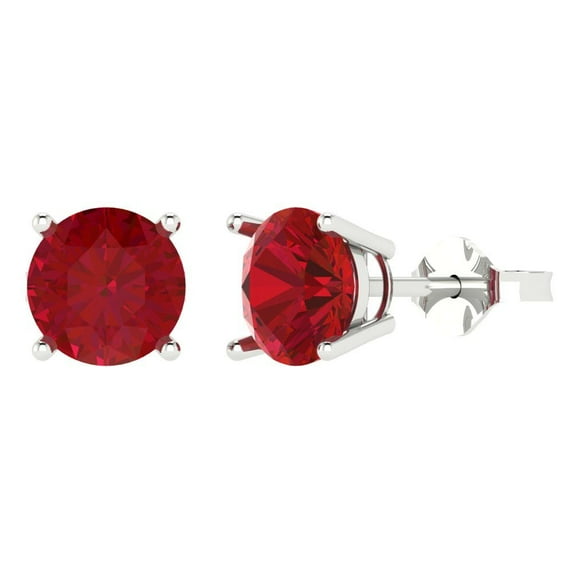Clara Pucci 3Ct Tourmaline Round Cut VVS1 Push Back Stud 18k Solid hypoallergenic Gold Designer Earrings For October