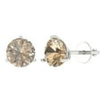 thumbnail image 1 of Clara Pucci 4Ct Synthetic Yellow Moissanite Round Cut VVS1 Screw Back Stud 18k Solid hypoallergenic Gold Designer Earrings For April, 1 of 7