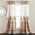thumbnail image 1 of Clara Room Darkening Window Curtain Turquoise/Tangerine Set 52x95+2, 1 of 11