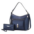 thumbnail image 1 of Clara Vegan Leather Womens Shoulder Bag with Wristlet Wallet - 2 pieces by Mia K, 1 of 34