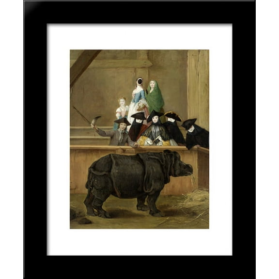 Clara the Rhinoceros 20x24 Framed Art Print by Pietro Longhi