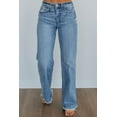 thumbnail image 1 of Vervet Women's High Rise Wide Leg Jeans, Medium Wash, 32'' Inseam, 1 of 5