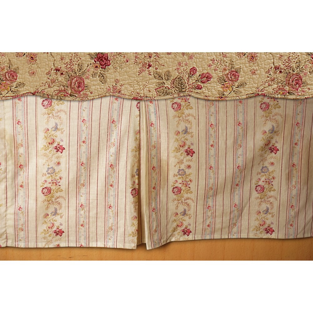 Claremont Collection Antique Rose Multi Color Full Bed Skirt by
