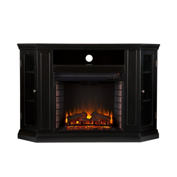 Claremont Convertible Media Electric Fireplace - Black