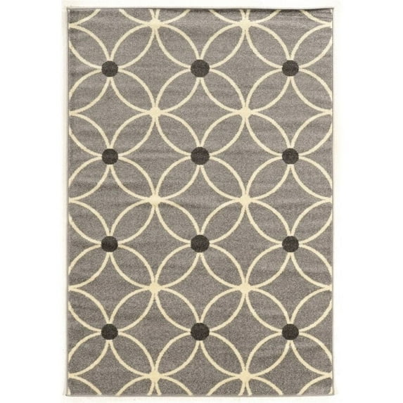 Claremont Cylinder Grey/Creame Rug, Multiple Sizes