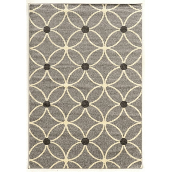 Claremont Cylinder Grey/Creame Rug, Multiple Sizes