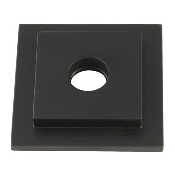 Claremont Heavy Duty Square Solid Cast Brass Shower Flange, Matte Black