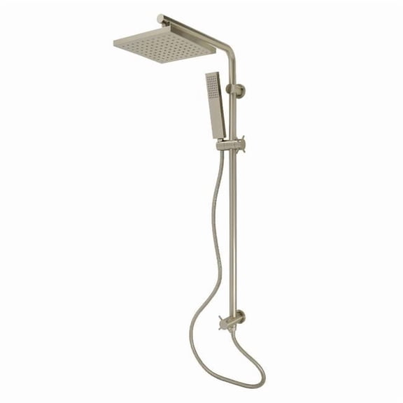Claremont Wall Mount Rain Shower System - Brushed Nickel - 1 Set - Versatile Design