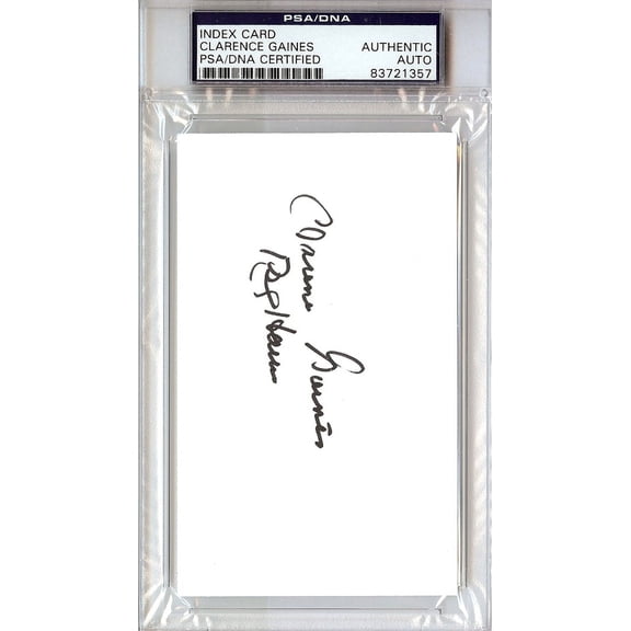 Clarence "Big House" Gaines Autographed 3x5 Index Card Winston-Salem State University PSA/DNA #83721357