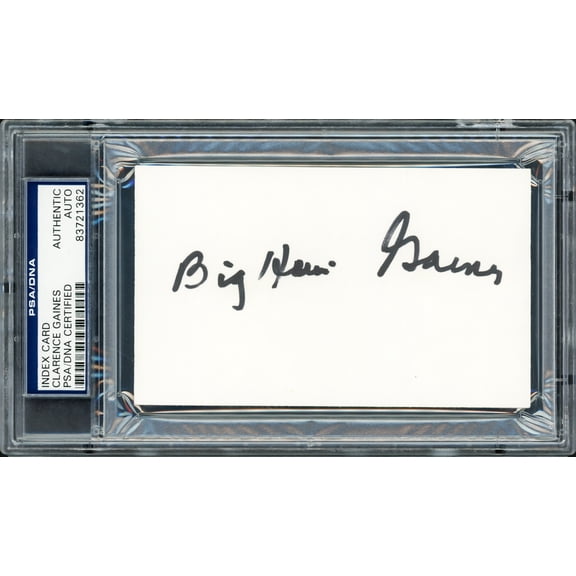 Clarence "Big House" Gaines Autographed 3x5 Index Card Winston-Salem State University PSA/DNA #83721362
