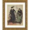 thumbnail image 1 of Clarence F. Underwood 11x14 Gold Ornate Wood Frame and Double Matted Museum Art Print Titled - A Family in Distress, 1 of 4