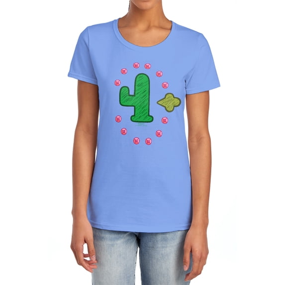 Clarence Freedom Cactus Women's T Shirt, Carolina Blue, 2X-Large
