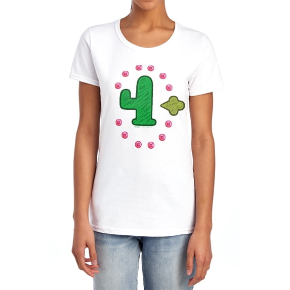Clarence Freedom Cactus Women's T Shirt, White, Small