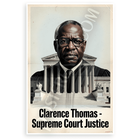 Clarence Thomas Supreme Court Justice Vintage Portrait 12x18 US Made Poster
