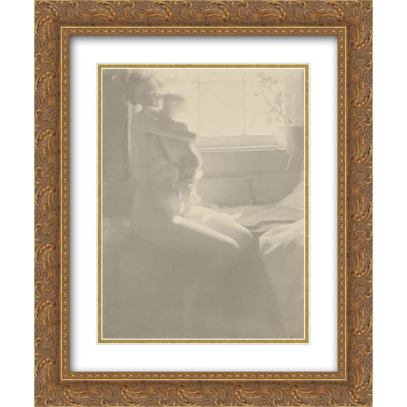 Clarence White 2x Matted 20x24 Gold Ornate Framed Art Print 'Mother and Child'