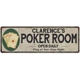 thumbnail image 1 of Clarence's Poker Room 6x18 Metal Sign Game Decor 106180048081, 1 of 1