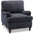 thumbnail image 1 of Clarendon Navy Blue Polyester Fabric Upholstered Transitional Arm Chair, 1 of 10