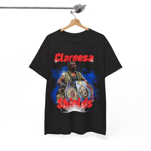 Claressa Shields T-shirt, Boxing Fan Apparel, Unisex Tee, Fighter Supporter,Black color,size 2XL