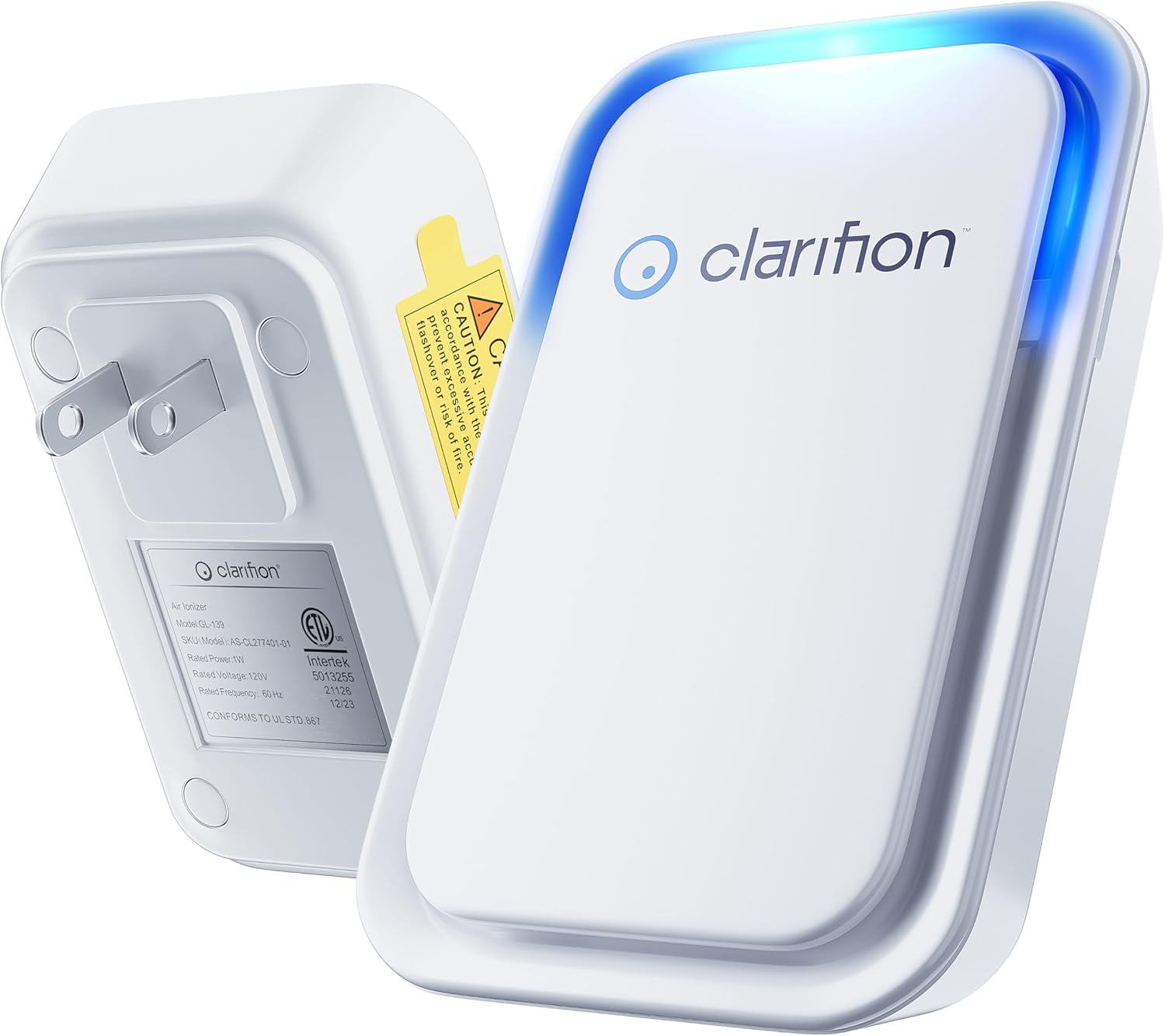Clarifion Air Ionizers for Home 1 Pack Negative Ion Filtration System Quiet Air Freshener for Bedroom Office Kitchen Portable Air Filter
