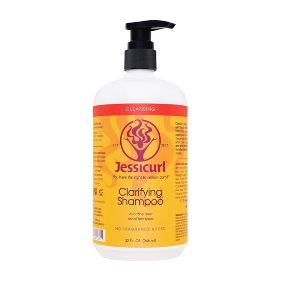 Jessicurl Clarifying Shampoo, No Fragrance Added 32 fl oz. Routine Reset for All Hair Types