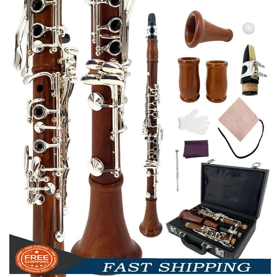 Clarinet B-Flat Redwood Meticulously Designed Paired with A Sturdy Case
