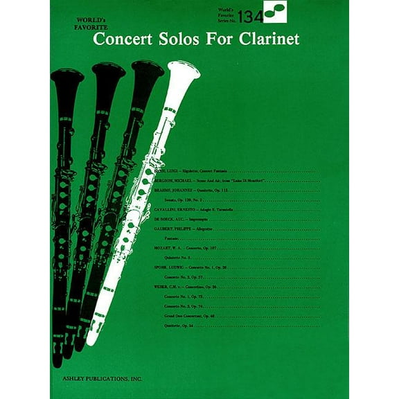 Clarinet Concert Solos for Clarinet: World's Favorite Series #134, (Paperback)