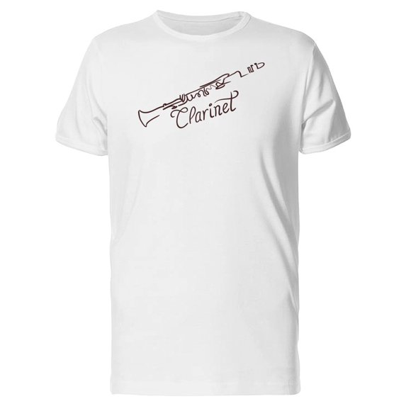 Clarinet Line Art Tee Men's -Image by Shutterstock