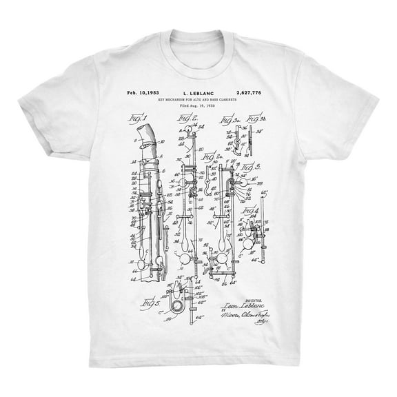 Clarinet Patent 100% Cotton Premium T-Shirt