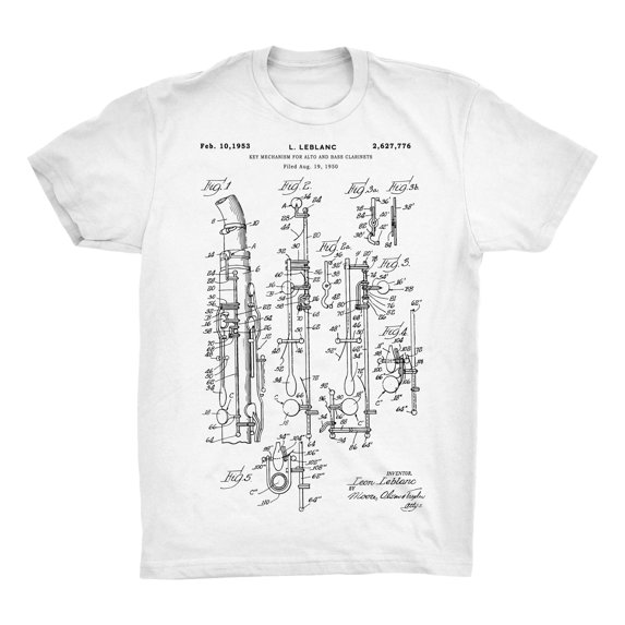Clarinet Patent 100% Cotton Premium T-Shirt