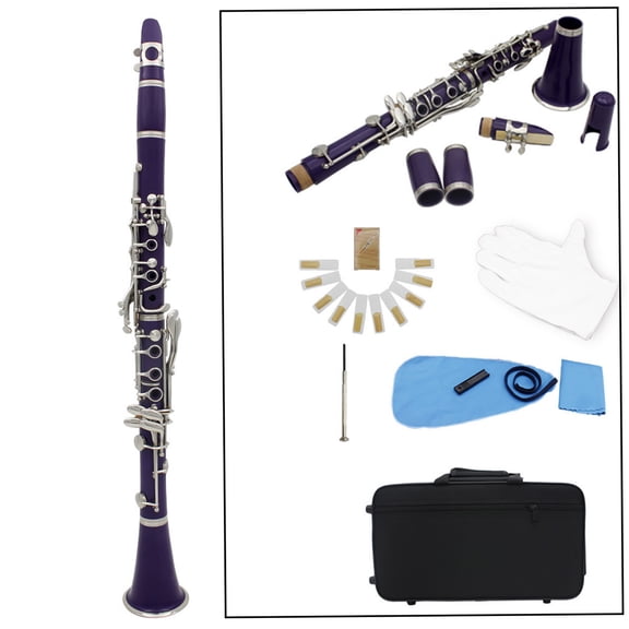 Clarinet,With Cloth Woodwind Clarinet With 10 Reeds Abs 17 Moweo Key Bb Flat Soprano Reeds Reed Soprano Clarinet 17 Key Cloth 10