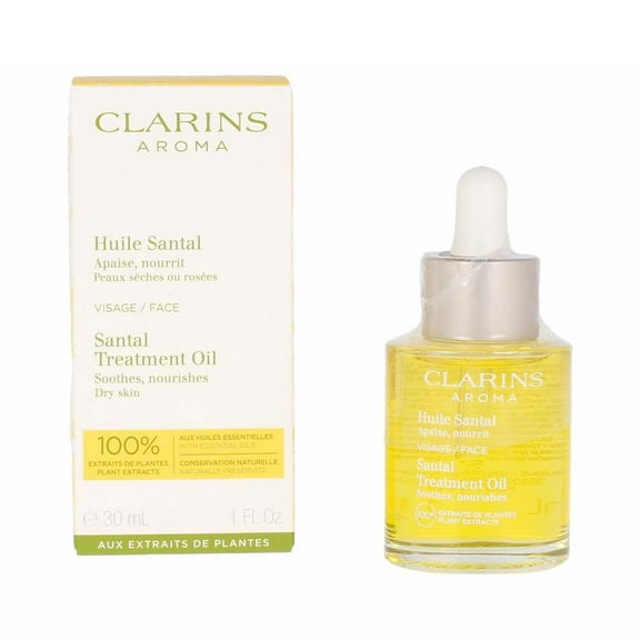 Clarins 277980 1 oz Face Treatment Oil for Dry Skin - Santal