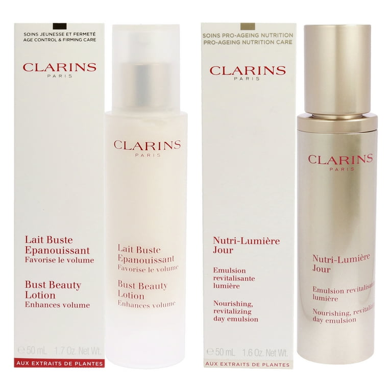 Clarins Bust Beauty Lotion and Nutri-Lumiere Day Emulsion 2 Pc Kit - 1.7oz  Lotion, 1.6oz Emulsion