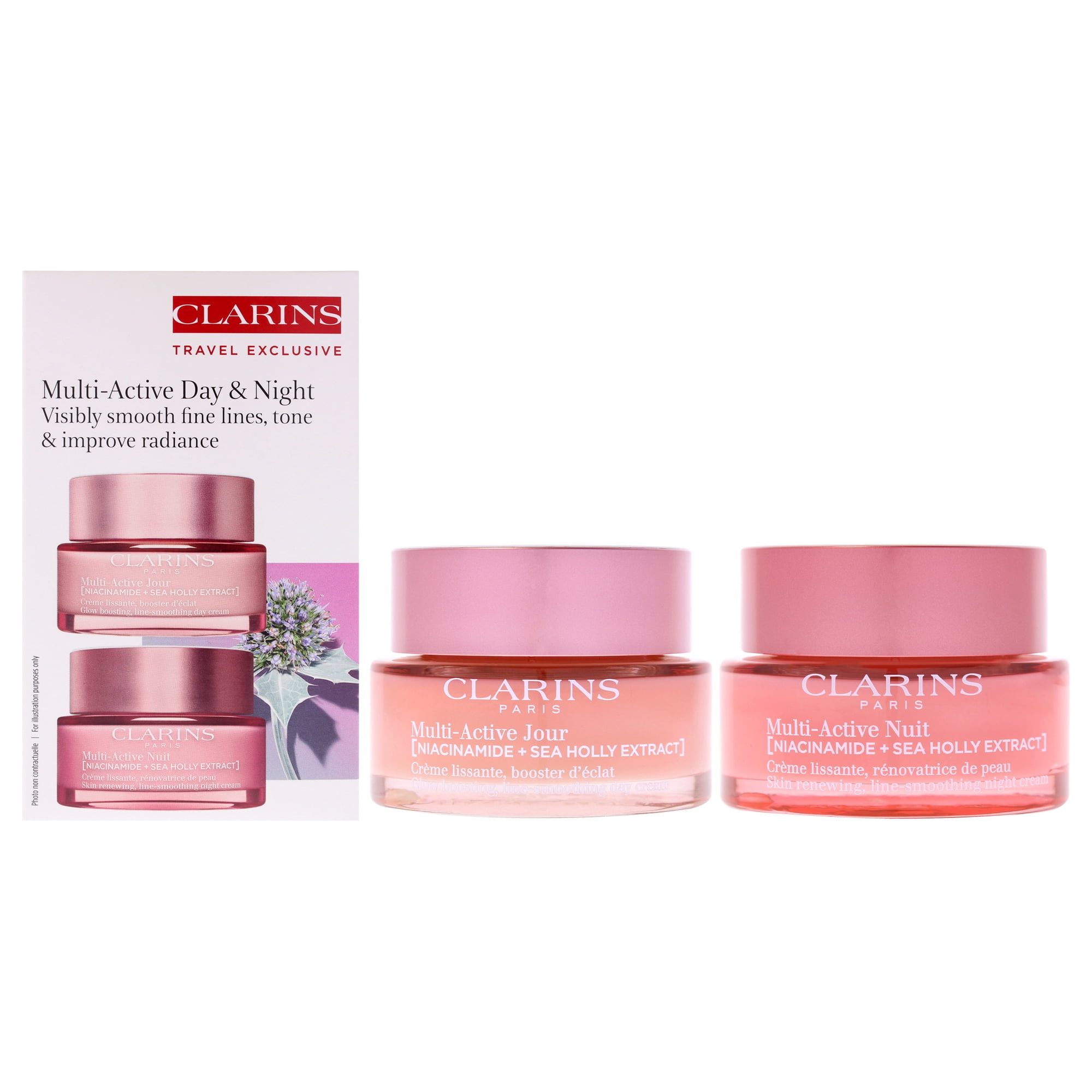 Clarins Multi-Active Partners Kit , 2 Pc 1.7oz Multi-Active Day Cream, 1.7oz Multi-Active Night Cream