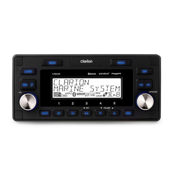 Clarion M608 Marine Bluetooth Digital Media Receiver 4-Zone
