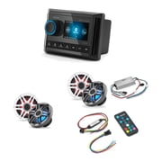 Clarion CMM-30 Marine Stereo with XC2410 Amp and 4 Premium 6.5in RGB Speakers