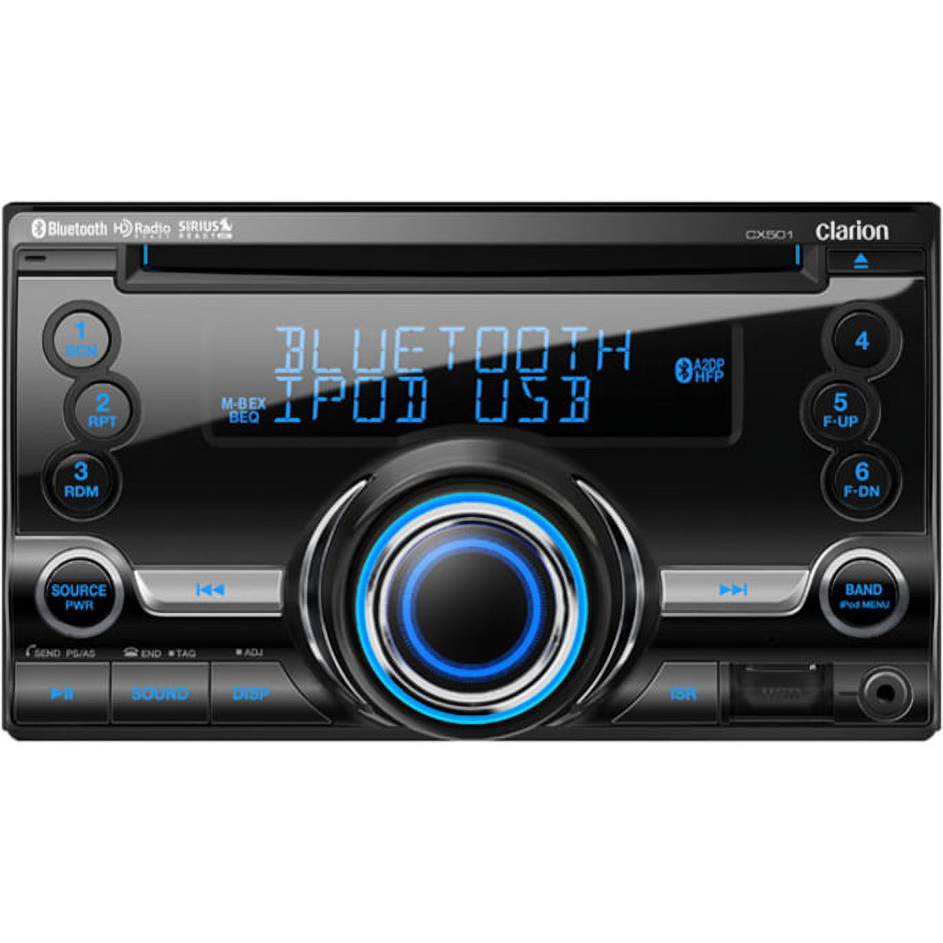 Clarion CX501 Car CD/MP3 Player, 84 W RMS, iPod/iPhone Compatible, Double DIN