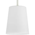 thumbnail image 1 of Clarion Collection One-Light Polished Nickel Etched White Transitional Pendant, 1 of 14