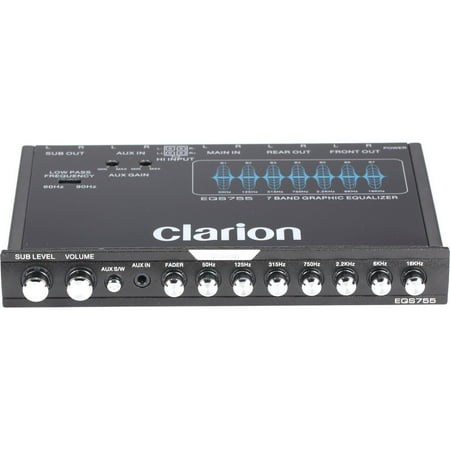 1/2-DIN Size Car Equalizer/Crossover w/3.5mm Front AUX Input and High Level or RCA Inputs