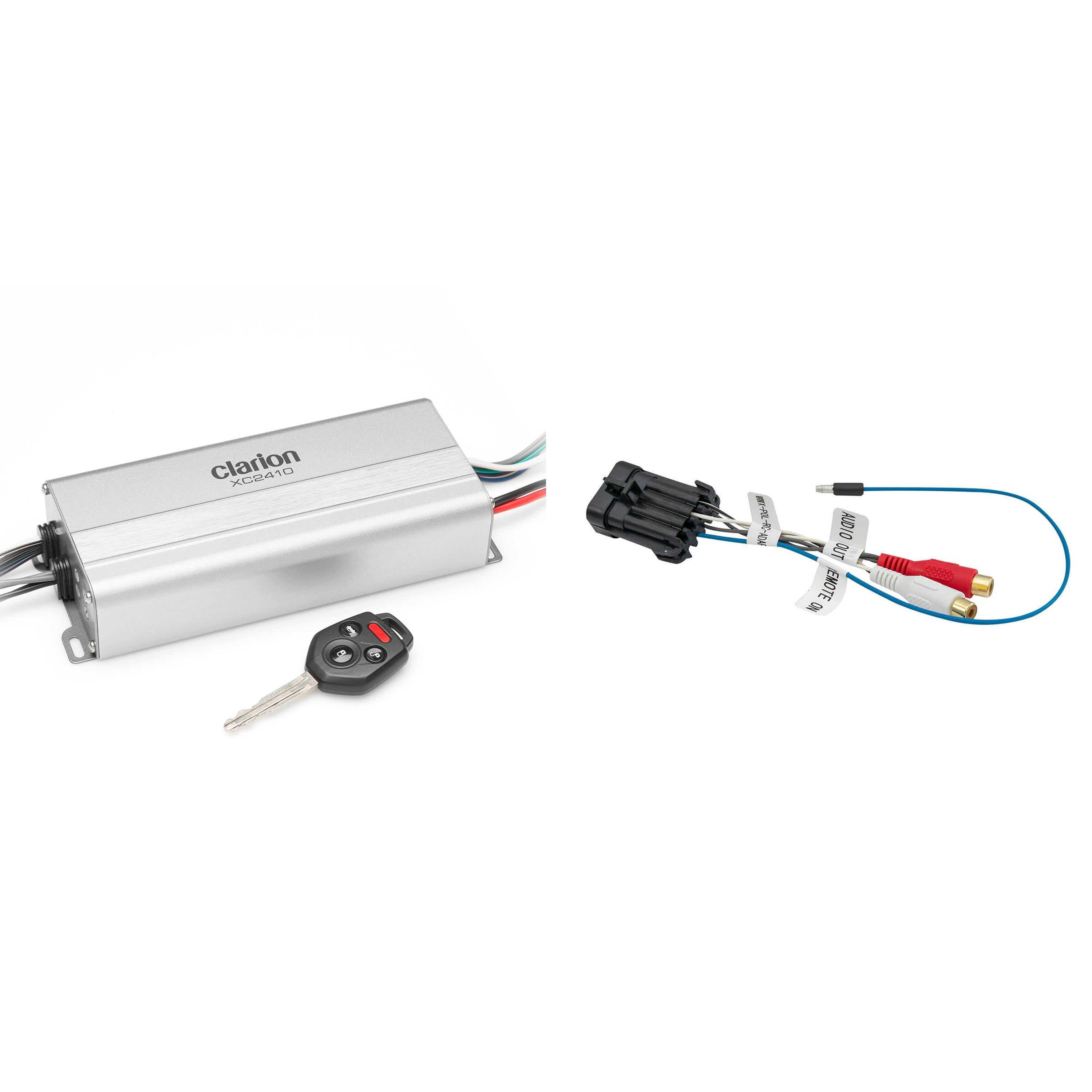 Clarion XC2410 UTV Marine Amplifier & Adapter for Polaris Ride