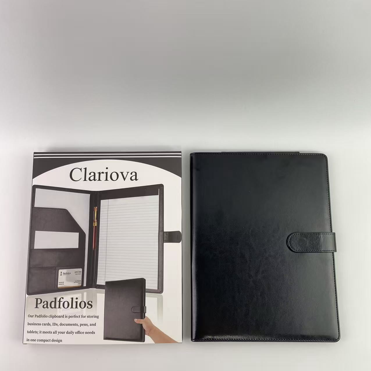 Memo Pad Osco Bloc-Notes OSCO Faux Leather Holder - Gris Avec 750 Feuillets Porte Memo