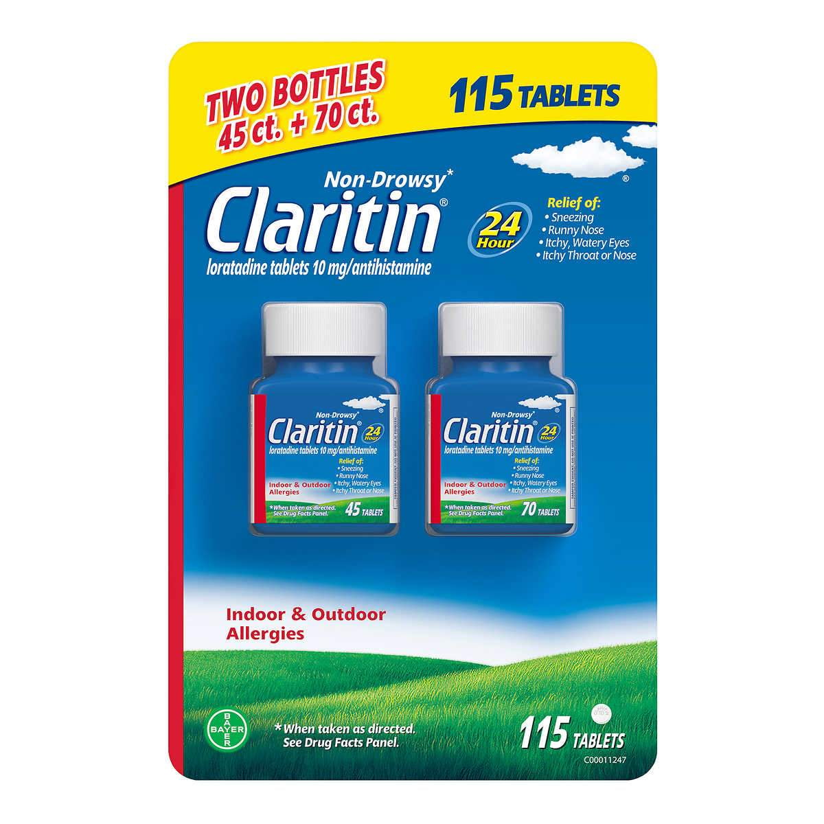 Claritin Antihistamine Pills, 10mg NonDrowsy Allergy Relief, 24 Hour