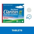 thumbnail image 1 of Claritin Allergy Relief 24 Hour Non-Drowsy Loratadine Antihistamine Allergy Medicine Tablets, 10 Count, 1 of 10