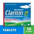 thumbnail image 1 of Claritin Allergy Relief 24 Hour Non-Drowsy Loratadine Antihistamine Allergy Medicine Tablets, 10 Count, 1 of 9