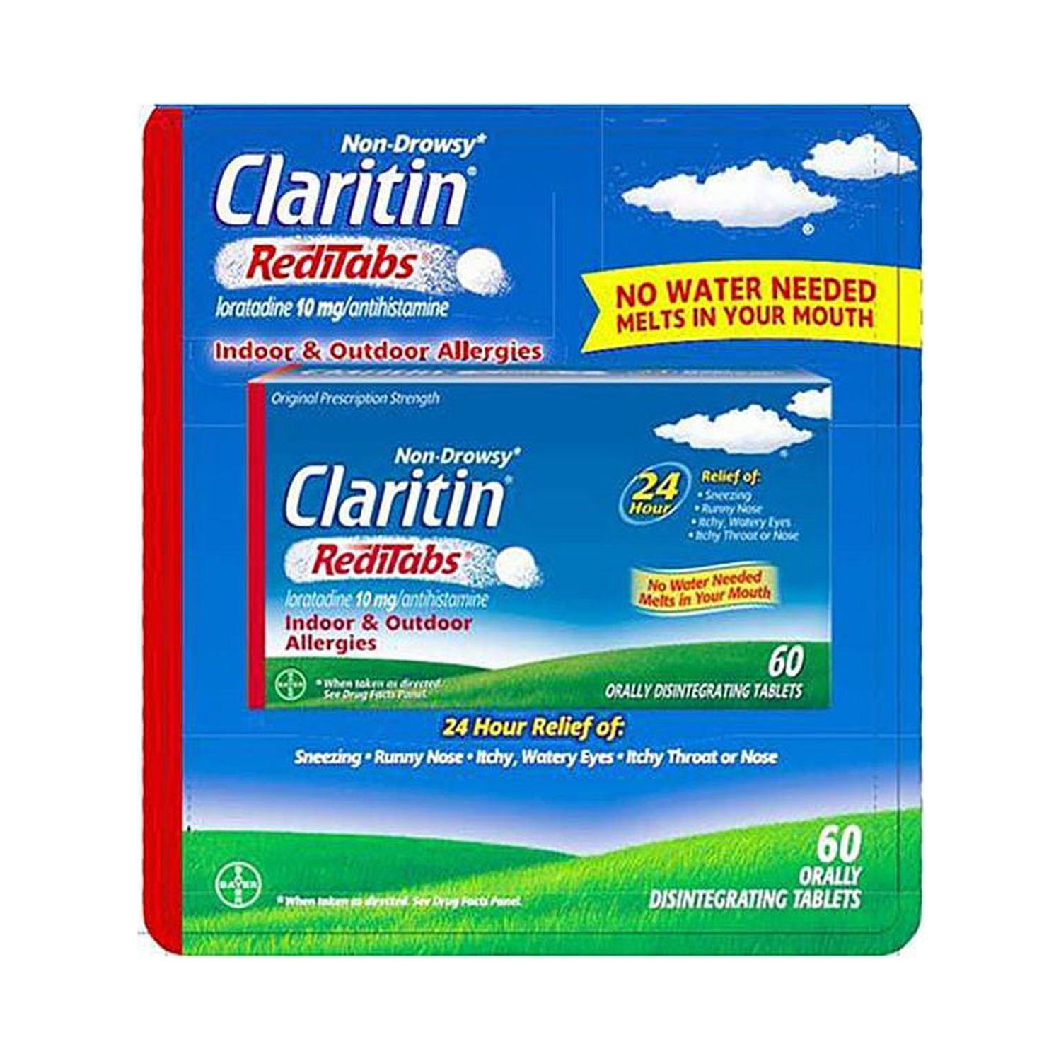 Claritin 24-Hour Non-Drowsy Allergy Relief 10mg RediTabs (70 Ct ...