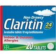 thumbnail image 1 of Claritin 24 Hour Non-Drowsy Allergy Relief Tablets,10 mg, 20 Ct, 1 of 10