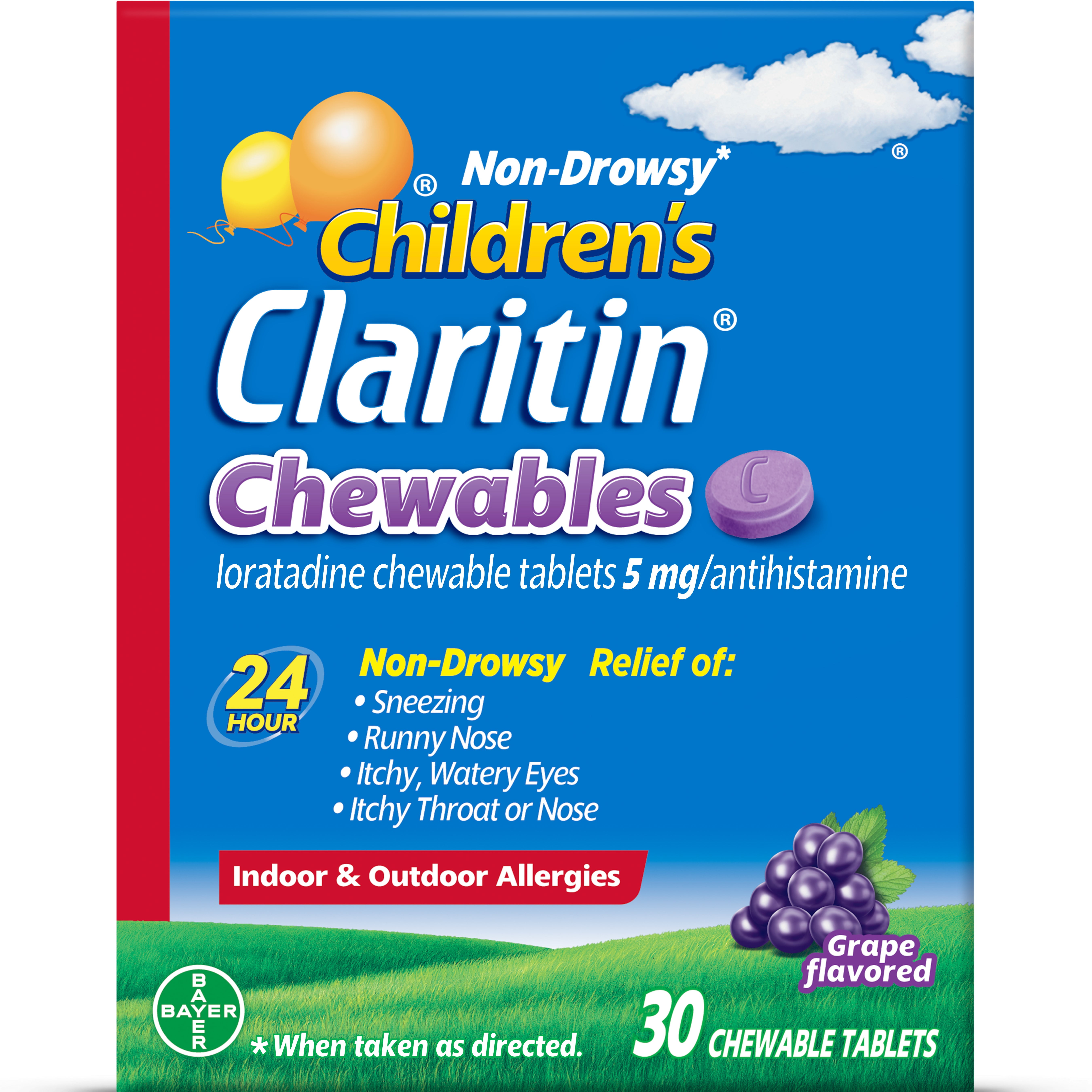 Claritin Kids Allergy Relief Non Drowsy 24 Hour Chewable Tablets Claritin Kids Allergy Relief Non Drowsy 24 Hour Chewable Tablets