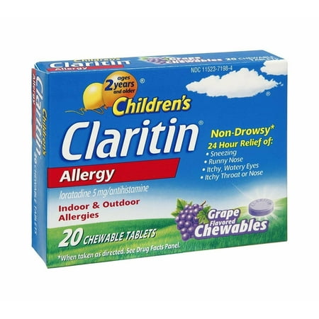 Claritin Children's, 24 Hour Allergy Tablets, Grape, 20 ea (Pack of 6)