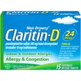 thumbnail image 1 of Claritin-D 24 Hour Non-Drowsy Allergy and Congestion Tablet, 15 Count, 1 of 5