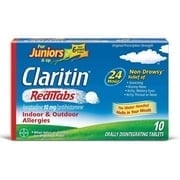 Claritin Junior Reditab Non-Drowsy Relief Indoor & Outdoor Allergies, 10ct